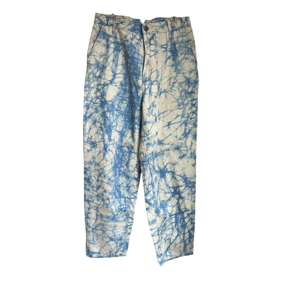 Rachel Comey Blue and White High Rise Jeans